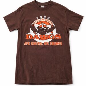 Vintage/ Cleveland Browns/ Dawgs T-shirt/AFC CEN. DIV.CHAMPS/ 1989-LG